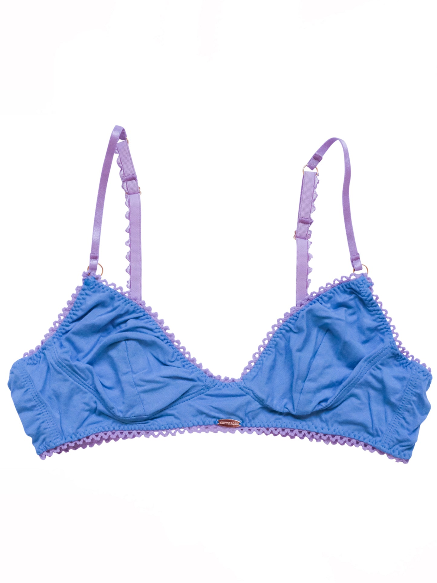 Blue Bamboo Bralette Set - XS-M left