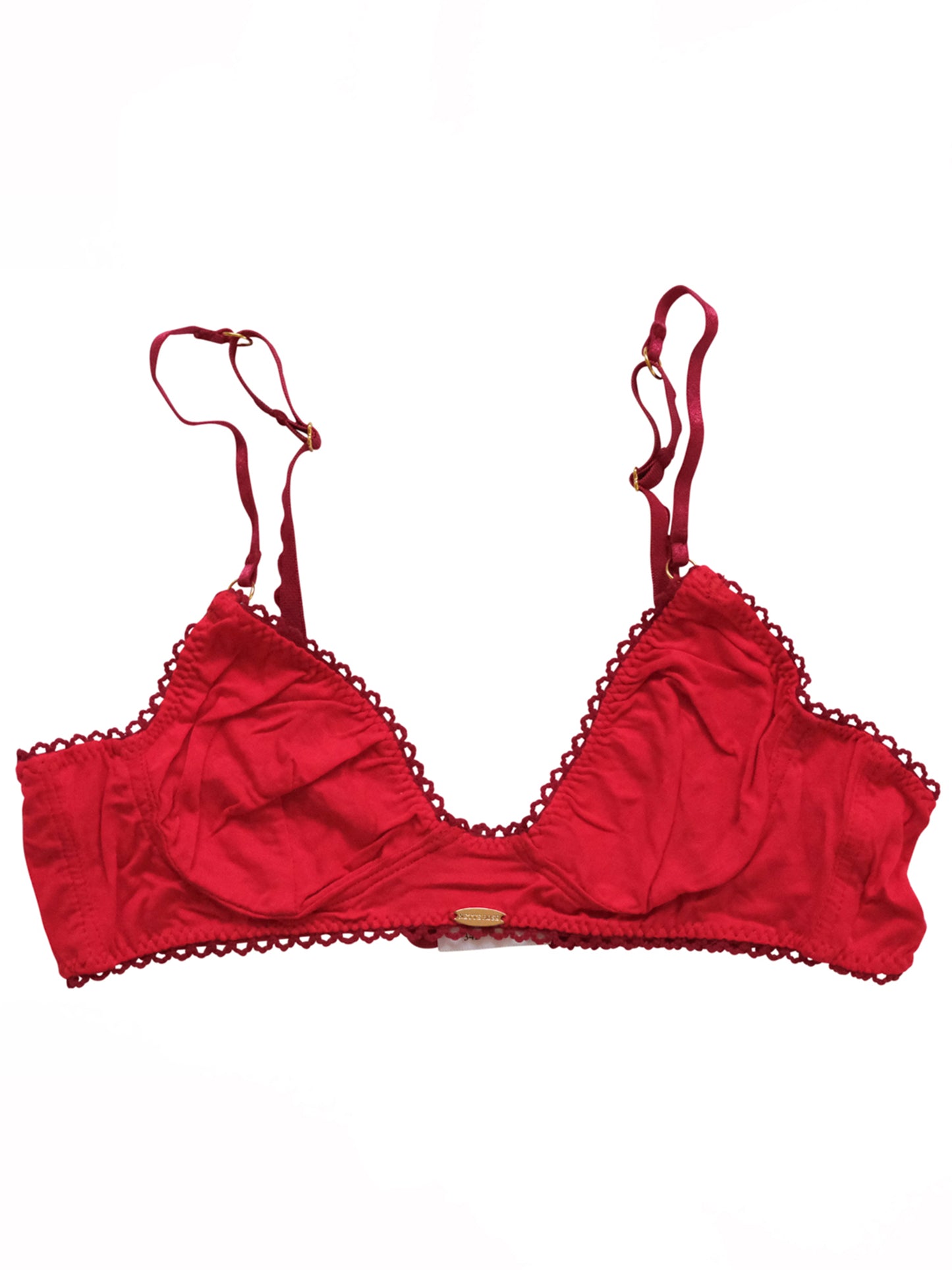 Red Bamboo Bralette Set