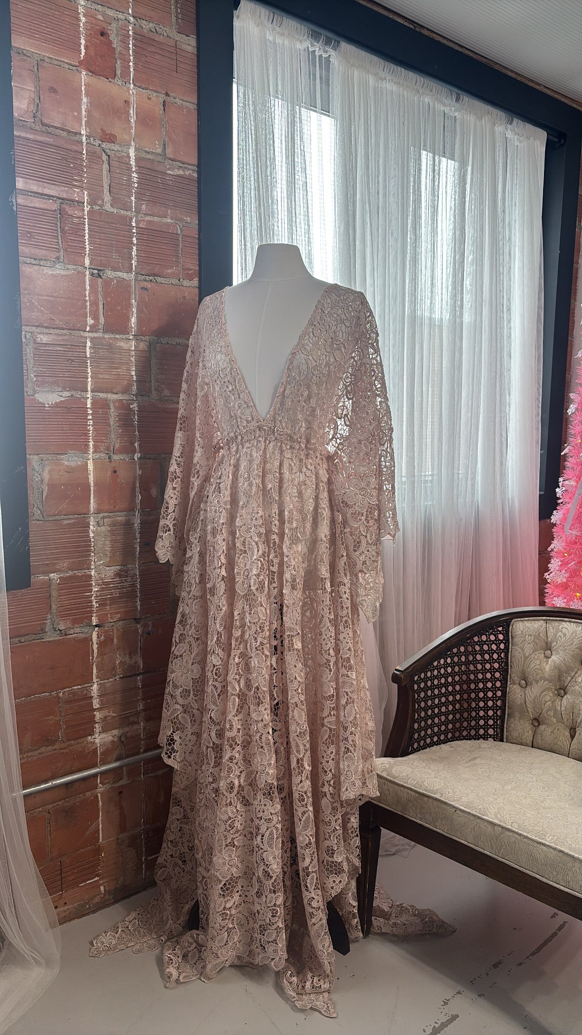 Blush Lace Sheer Dress - Boudoir Closet Sale