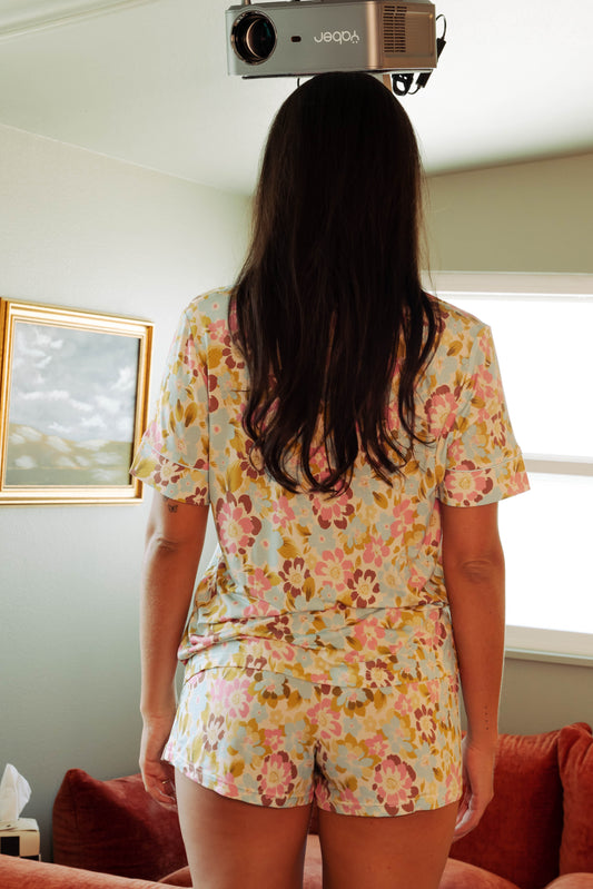 Carmen Painted Blooms Modal Short PJ Set