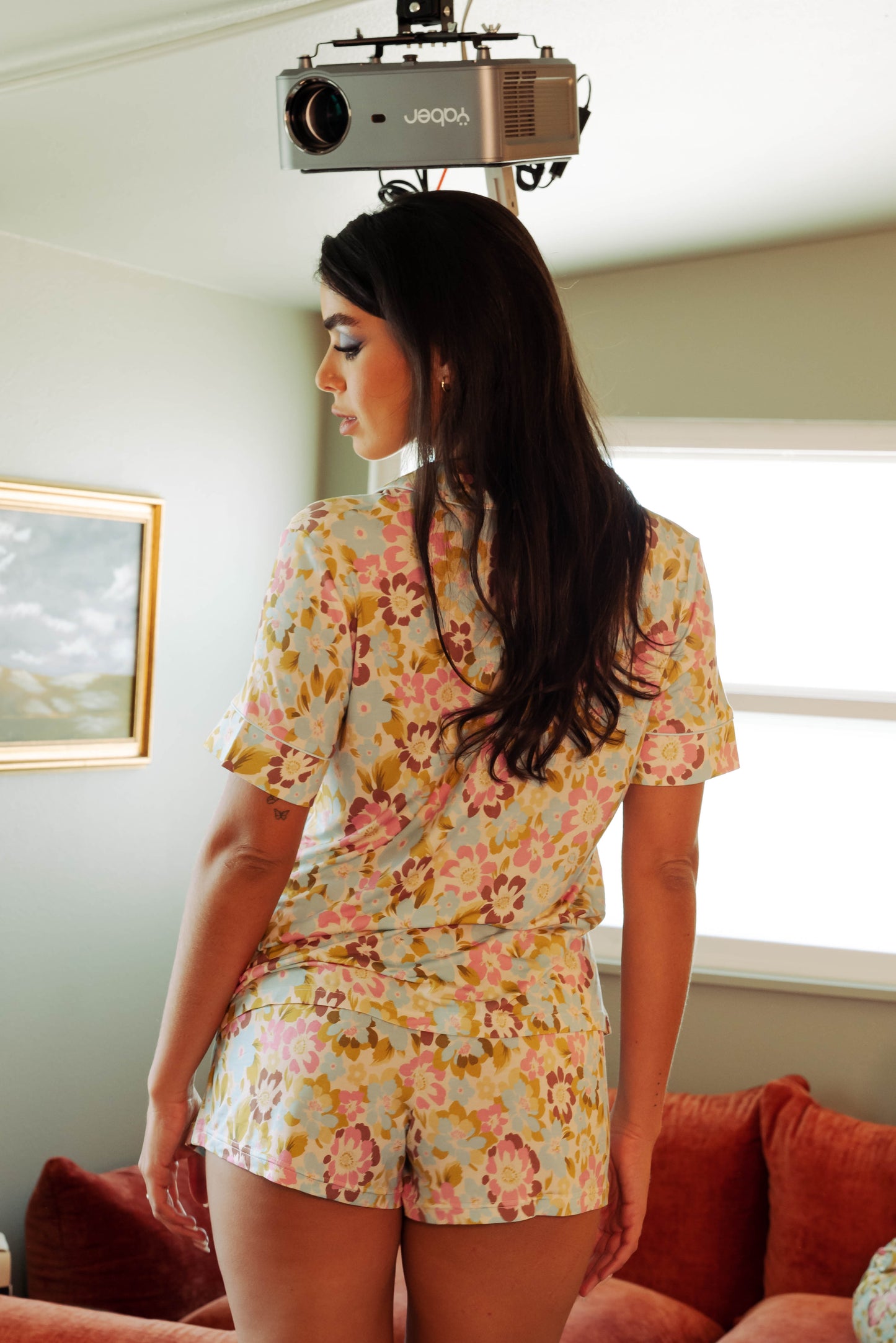 Carmen Painted Blooms Modal Short PJ Set