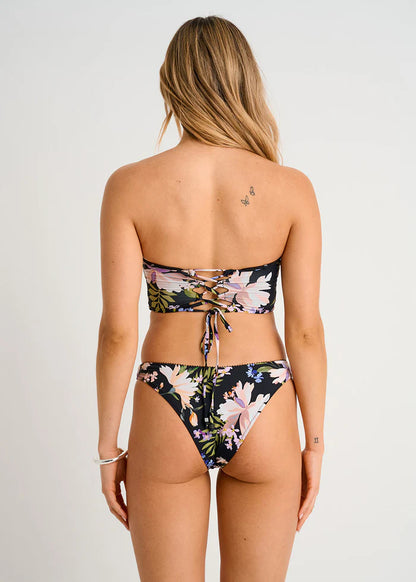 Bandeau Bikini Top with Lace-Up Back