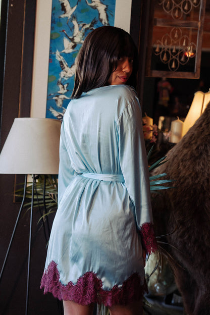 Gloria Satin & Lace Robe
