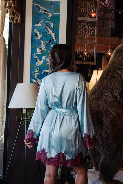 Gloria Satin & Lace Robe