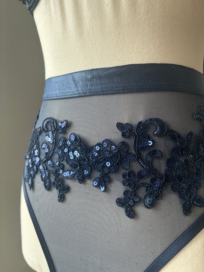 Midnight Applique Sequin Set - S & M left!