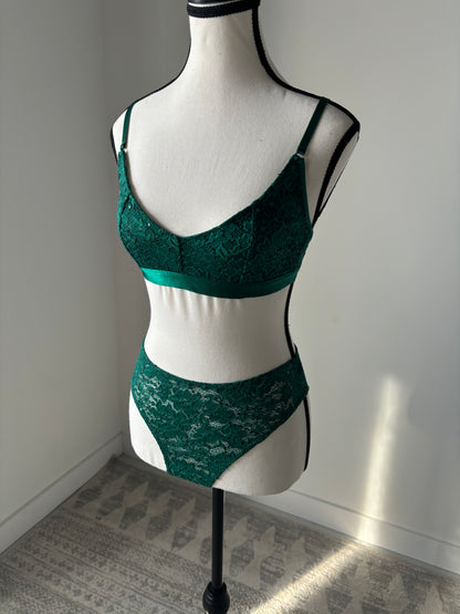 Emerald City Sequin Bra & Brief Set