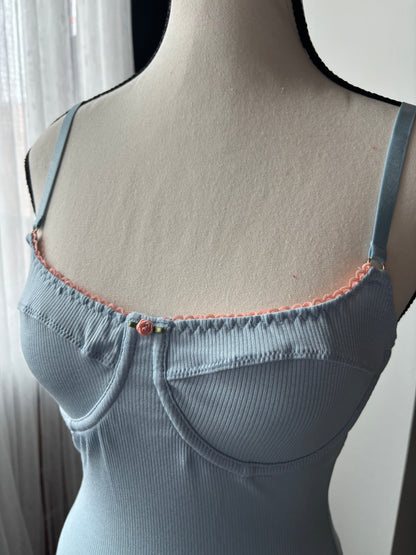 Baby Blue Ribbed Bodysuit