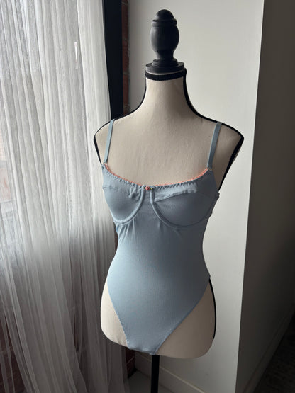 Baby Blue Ribbed Bodysuit