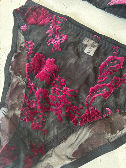 Boysenberry Burnout Bralette & Brief Set