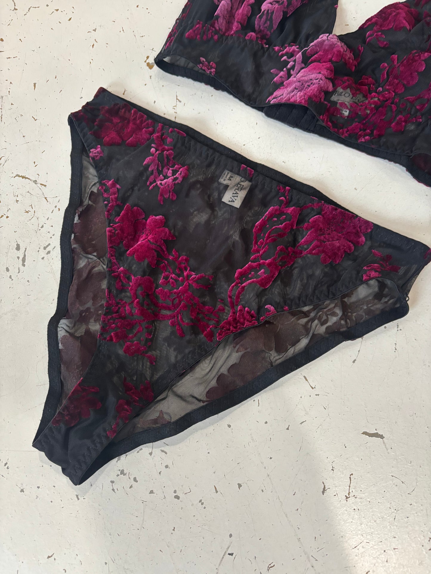 Boysenberry Burnout Bralette & Brief Set