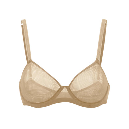 Julie Sheer Mesh Molded Cup Underwire Bra - SOHO (Medium Nude)