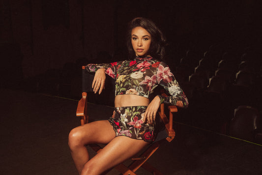 Garden of Eden Crop Mesh Top