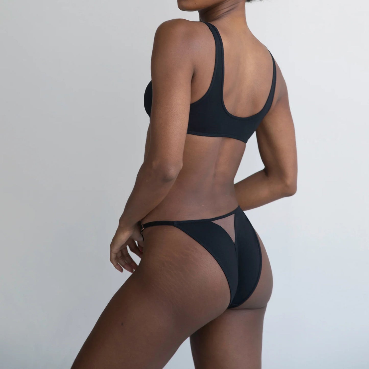 Core Adjustable Cheeky Bikini - Black