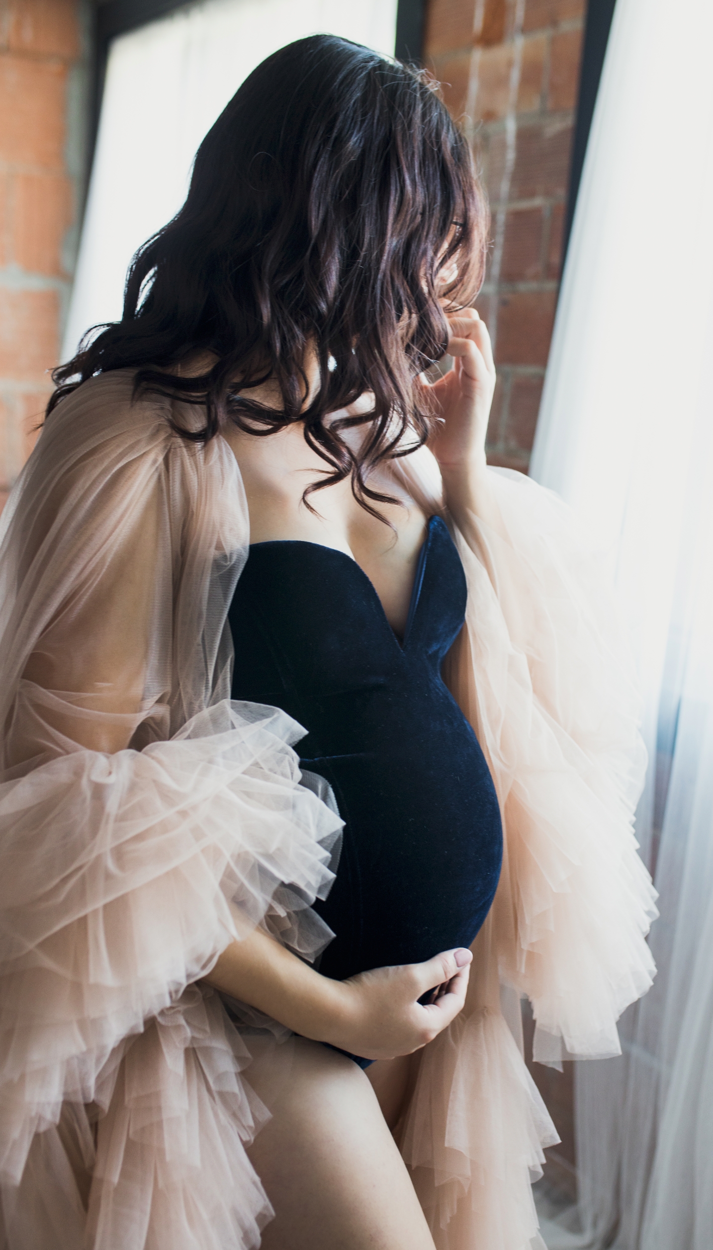 Tulle Ruffle Robe - Black and Taupe Available - Boudoir Closet Sale