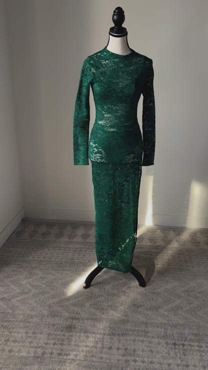 Emerald City Sequin Lace Maxi