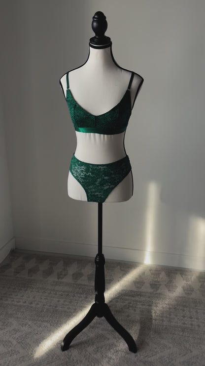 Emerald City Sequin Bra & Brief Set